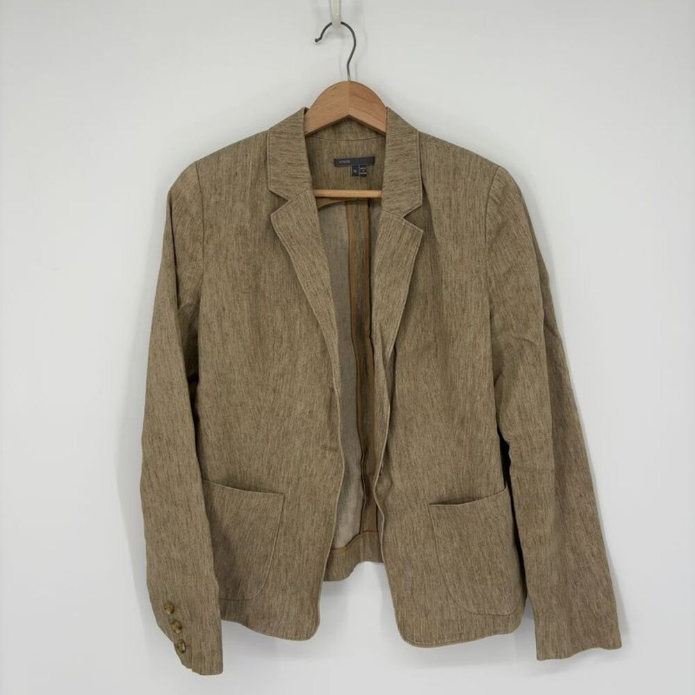 Vince Linen Cotton Blend Blazer